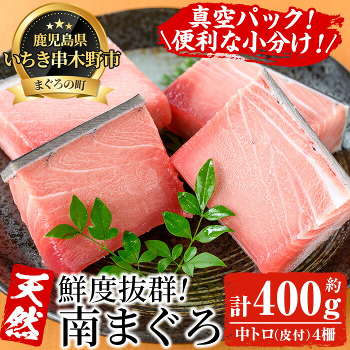 【ふるさと納税】天然極上南まぐろ 中トロダブルセット(合計約400g) マグロ 鮪 魚介 海鮮 中トロ 魚 海鮮丼 南マグロ 【海鮮まぐろ家】