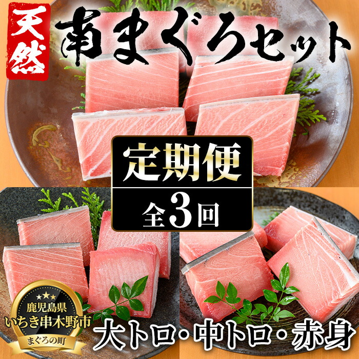 【ふるさと納税】＜定期便・全3回(毎月)＞極上天然南まぐろセット！大トロ・中トロ・赤身・ネギトロ(総量1.4kg)まぐろ 鮪 刺身 海鮮丼 海鮮 魚介 タタキ さかな 柵 南マグロ 頒布会【海鮮まぐろ家】
