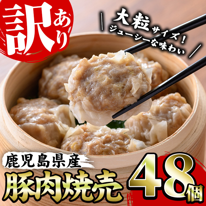 【ふるさと納税】《訳あり・業務用》鹿児島県産豚肉使用！焼売セット (計48個・24個×2P) 国産 九州産 鹿児島 豚 肉 ブタ シュウマイ しゅうまい シューマイ 中華 大粒 冷凍 レンジ 惣菜 時短 冷凍 食卓 夕食 弁当 おかず【鹿児島協同食品】
