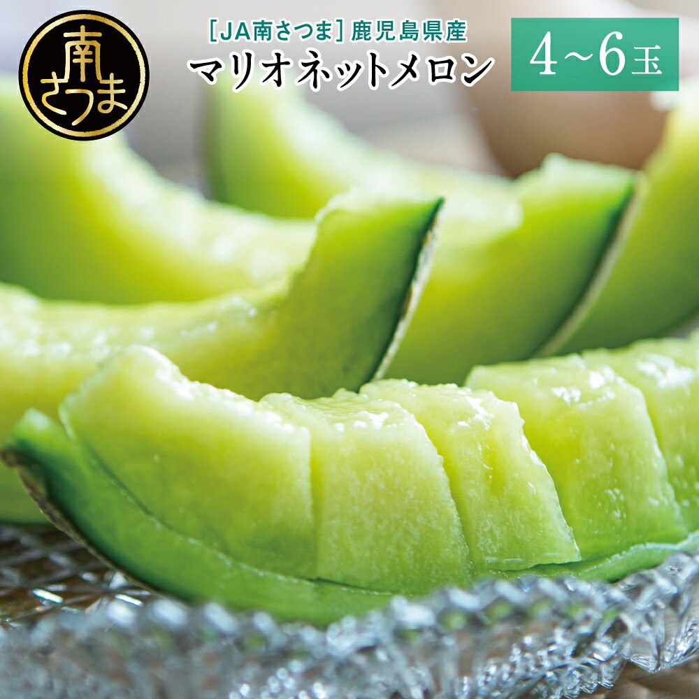 【ふるさと納税】鹿児島県産 マリオネットメロン 4～6玉 ◆5月出荷開始◆数量・期間限定 先行受付 予約 国産 果物 くだもの フルーツ 果肉 デザート スイーツ 甘い ジューシー 旬 夏 季節限定 南国 お取り寄せ 手土産 ギフト 贈り物 産地直送 JA南さつま 南さつま市 送料無料