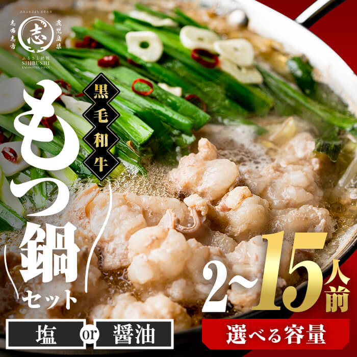 【ふるさと納税】【内容量が選べる！】国産黒毛和牛ホルモン もつ鍋セット(2～15人前) 黒毛和牛 肉 牛肉 国産 もつ鍋 モツ鍋 ホルモン タレ 鍋 焼肉 バーべキュー 小分け【ナンチク】