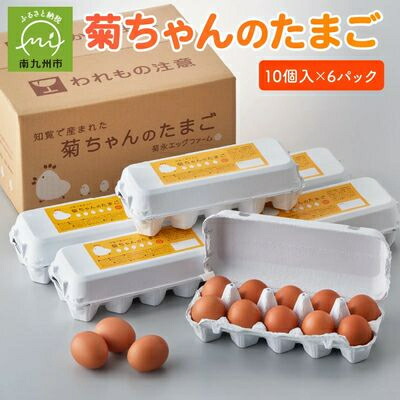 【ふるさと納税】菊ちゃんのたまご10個入×6パック【1185775】