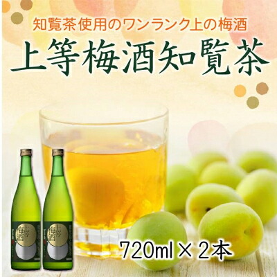 【ふるさと納税】熨斗付き「上等梅酒知覧茶」720ml×2本【1186248】|鹿児島県南九州市