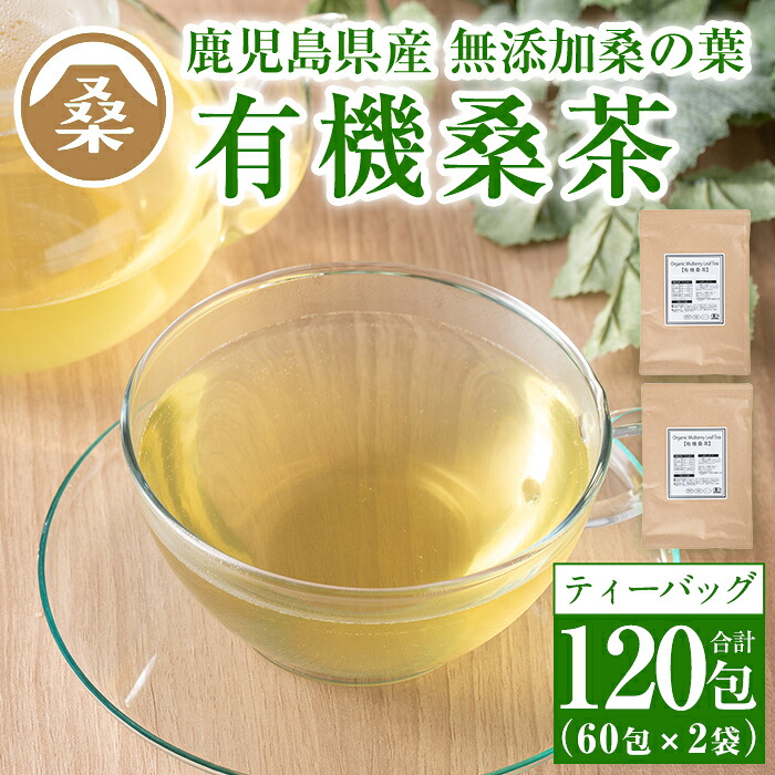【ふるさと納税】国産!わくわく園有機桑茶・計120包(2g×60包・2袋)桑の葉 有機 桑茶 桑 桑の葉茶 お茶 ティーバッグ ティーパック ノンカフェイン くわ 茶 九州産【わくわく園】|鹿児島県姶良市