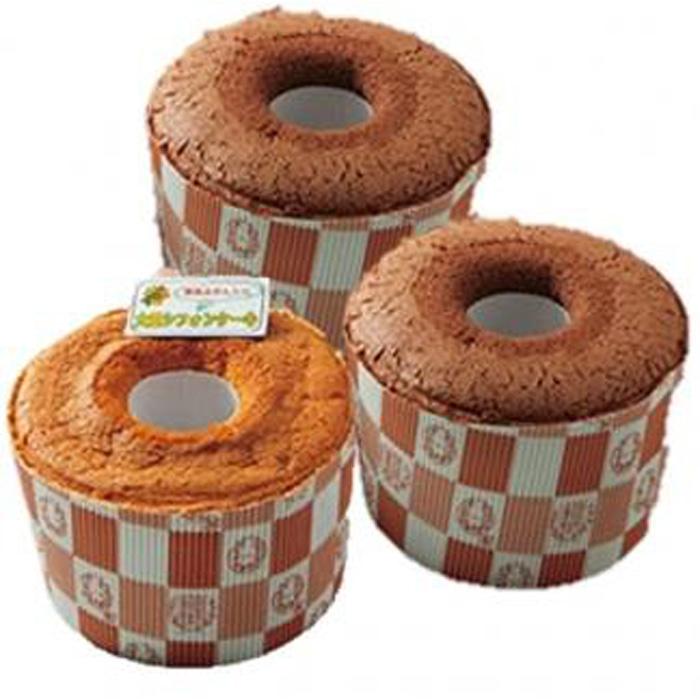 【ふるさと納税】シフォンケーキ セット（黒島みかん1個・ココア2個） | スイーツ 洋菓子 ケーキ デザート 菓子 お菓子 焼菓子｜鹿児島県三島村