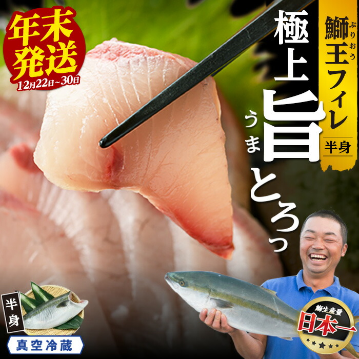 【ふるさと納税】＼年末年始発送も選べる／ テレビで紹介ぶりの王様「 鰤王 」 フィレ 1枚 半身 切り身 真空パック 産地直送 長島町 ふるさと納税 ぶり 鰤 冷蔵配送 ぶり 刺身 ぶりしゃぶ 鰤しゃぶ たたき ふるさと 人気 ランキング 【JFA】jfa-7f