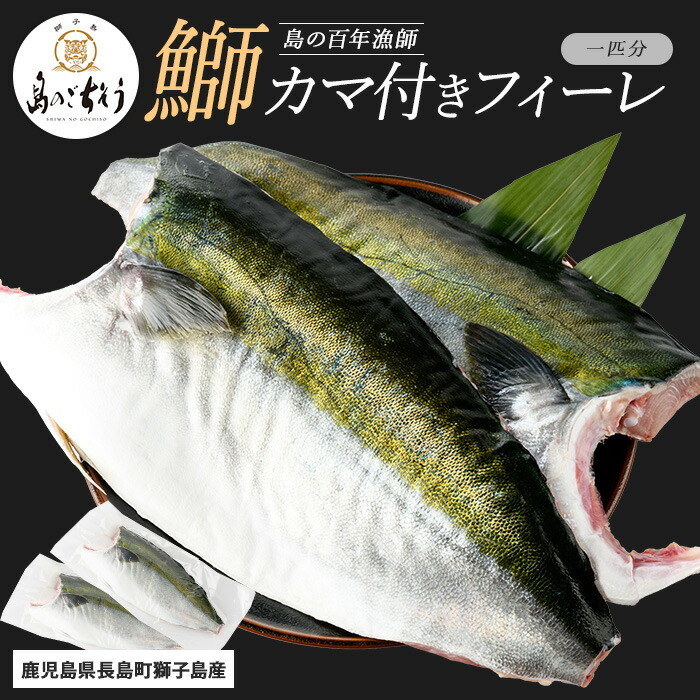 【ふるさと納税】【先行予約】＜百年漁師＞獅子島産 百年漁師の鰤 カマ付きフィーレ２パック (１匹分) 【島のごちそう】gochi-1315