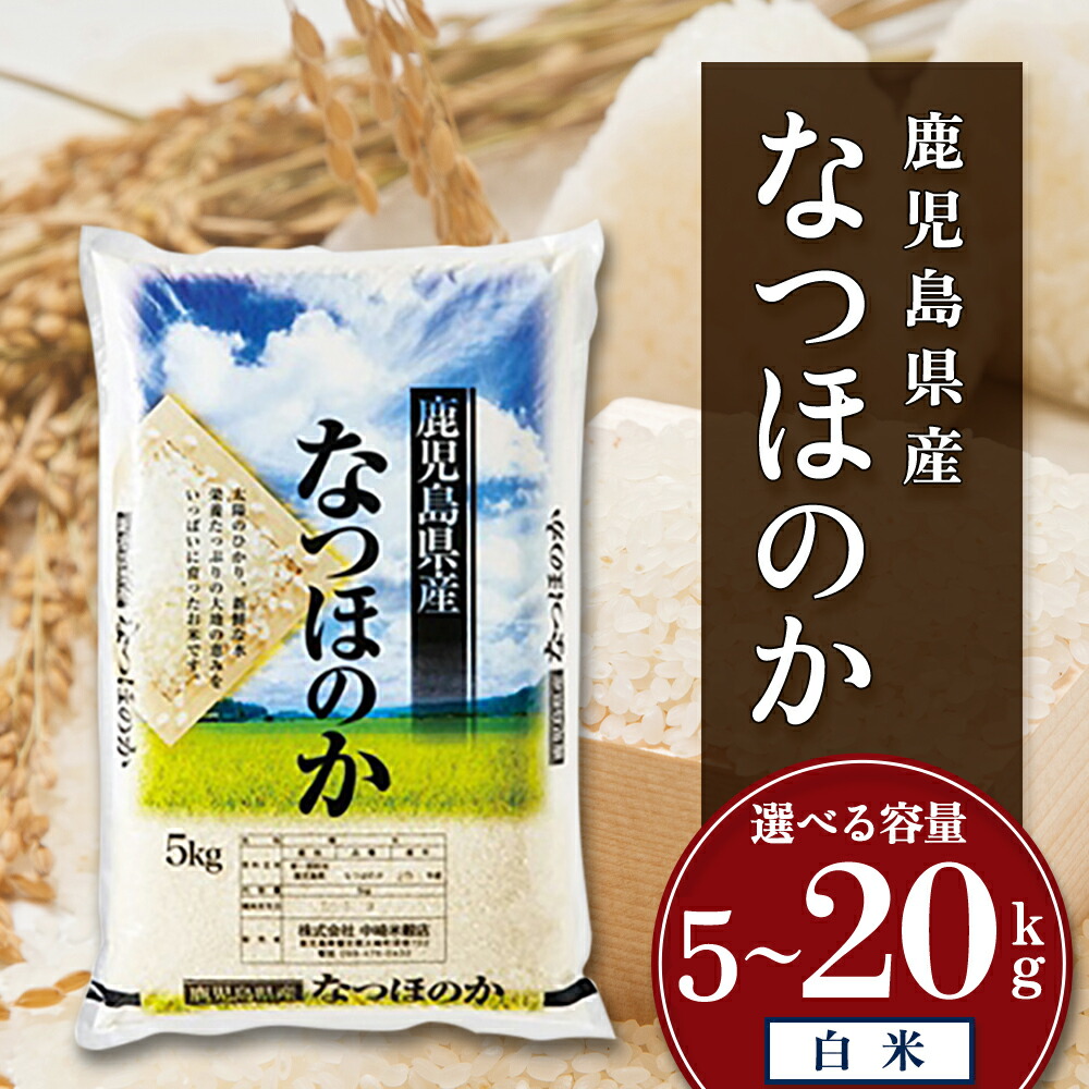 【ふるさと納税】 令和8年産 新米 先行受付 なつほのか 選べる 内容量 5kg 10kg 20kg 鹿児島県産 こめ | ふるさと納税 白米 お米 精米 ブランド米 大粒 弁当 ごはん ご飯 おにぎり 鹿児島県 大崎町 お取り寄せ 送料無料｜鹿児島県大崎町