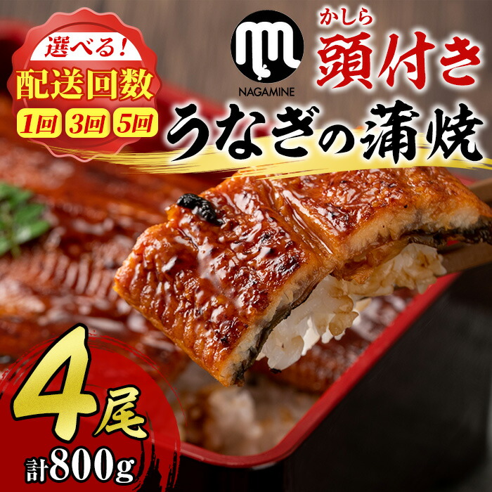 【ふるさと納税】＼高評価★4.72獲得！／大隅産うなぎの蒲焼＜計約800g(約200g×4尾)/定期便・計約2400g(約200g×4尾×3回)/定期便・計約4000g(約200g×4尾×5回)＞ うなぎ 高級 ウナギ 鰻 国産 蒲焼 蒲焼き たれ 鹿児島【永峯うなぎ店】