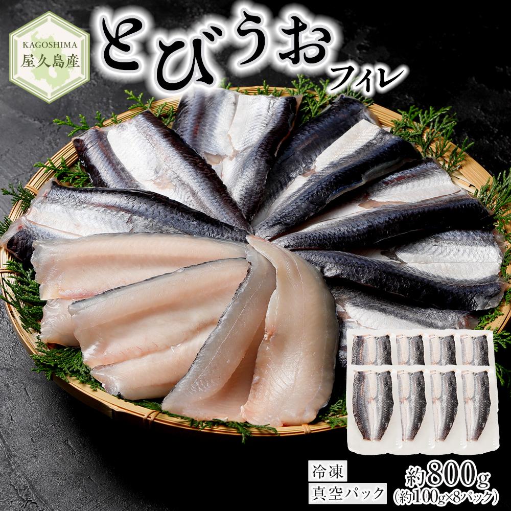 【ふるさと納税】【2025年4月以降発送予定】屋久島産 とびうお フィレ 約800g（約100g×8パック）冷凍 真空パック | 個包装 飛び魚 飛魚 トビウオ 魚 さかな 刺し身 魚介 海鮮 海鮮丼 海の幸 冷凍 お取り寄せ 屋久島 屋久島町 鹿児島県