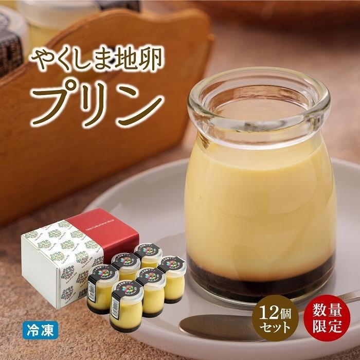 【ふるさと納税】【数量限定】やくしま地卵冷凍プリン 12個セット | 屋久島 スイーツ お菓子 冷凍 プリン ぷりん 卵 ふるさと お取り寄せ おかし お土産 鹿児島県 屋久島町 人気 おすすめ 屋久島ヴィータキッチン｜鹿児島県屋久島町