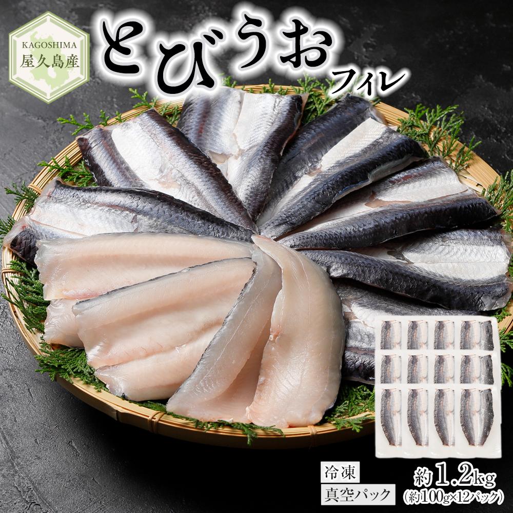 【ふるさと納税】【2025年4月以降発送予定】屋久島産 とびうお フィレ 約1200g（約100g×12パック）冷凍 真空パック | 個包装 飛び魚 飛魚 トビウオ 魚 さかな 刺し身 魚介 海鮮 海鮮丼 海の幸 冷凍 お取り寄せ グルメ 屋久島 屋久島町 鹿児島県