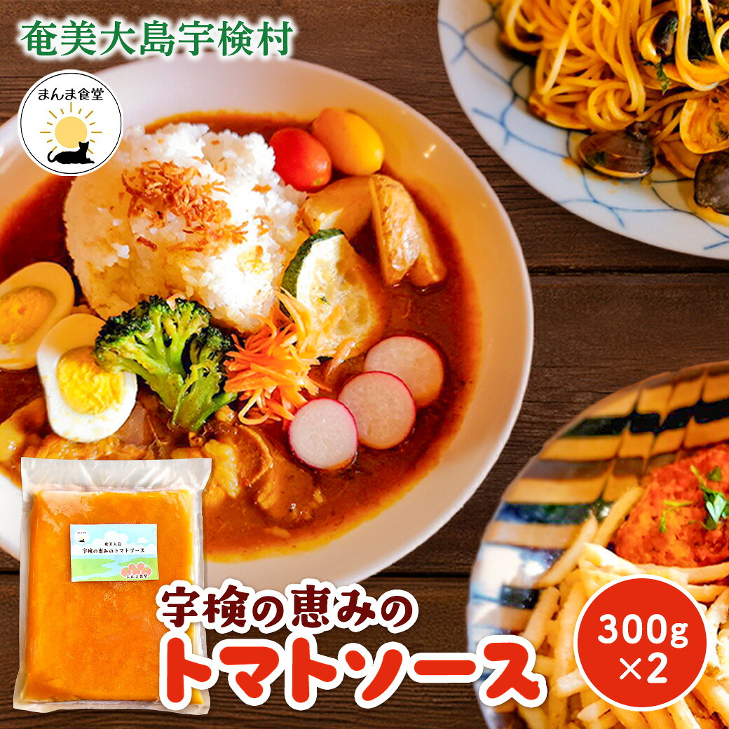 【ふるさと納税】宇検の恵み トマトソース （300g&times;2パック）【期間限定】 冷凍 奄美 大島 宇検村 鹿児島県 素材 自宅用 ソース トマト とまと 【まんま食堂】｜鹿児島県宇検村 9,230円