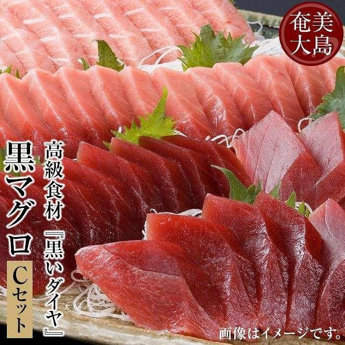 【ふるさと納税】鹿児島県奄美大島産高級食材『黒いダイヤ』黒マグロ　Cセット | 1kg 奄美 奄美大島 マグロ 鮪 瀬戸内町 鹿児島 鹿児島県 九州 海鮮 送料無料 魚介類 大トロ 中トロ おすすめ  加計呂麻島 塩 お取り寄せ
