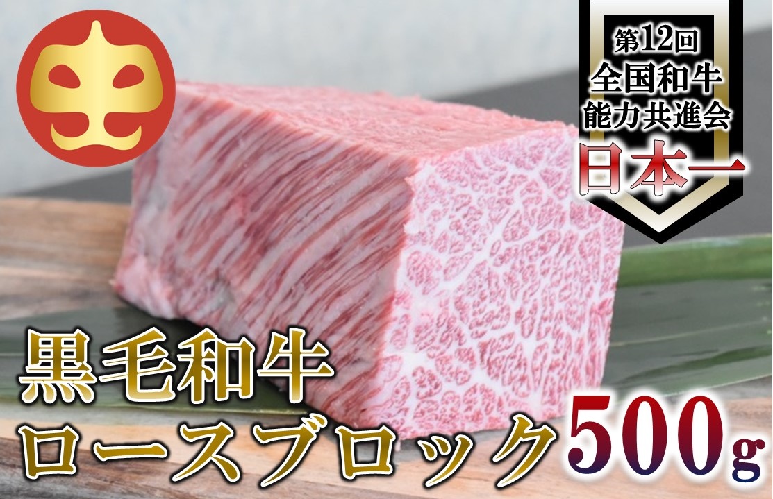 【ふるさと納税】【うしの中山】 黒毛和牛 ロースブロック 500g【日付指定不可】|鹿児島県喜界町
