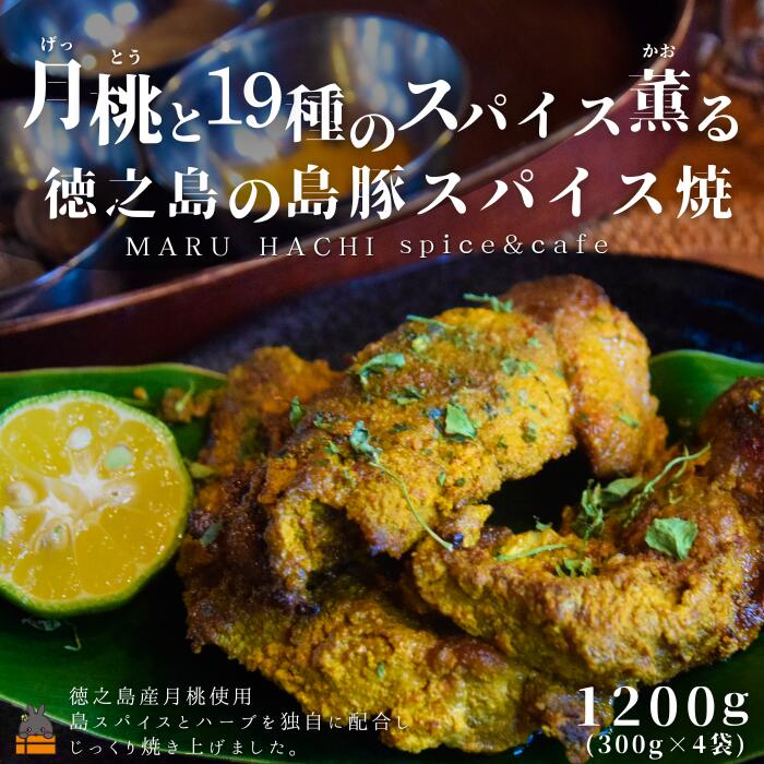 【ふるさと納税】月桃(げっとう)と19種のスパイス薫る 徳之島の島豚スパイス焼 1200g ( MARUHACHI スパイス ハーブ 月桃 島豚 豚肉 料理 冷凍食品 徳之島 奄美 鹿児島 )