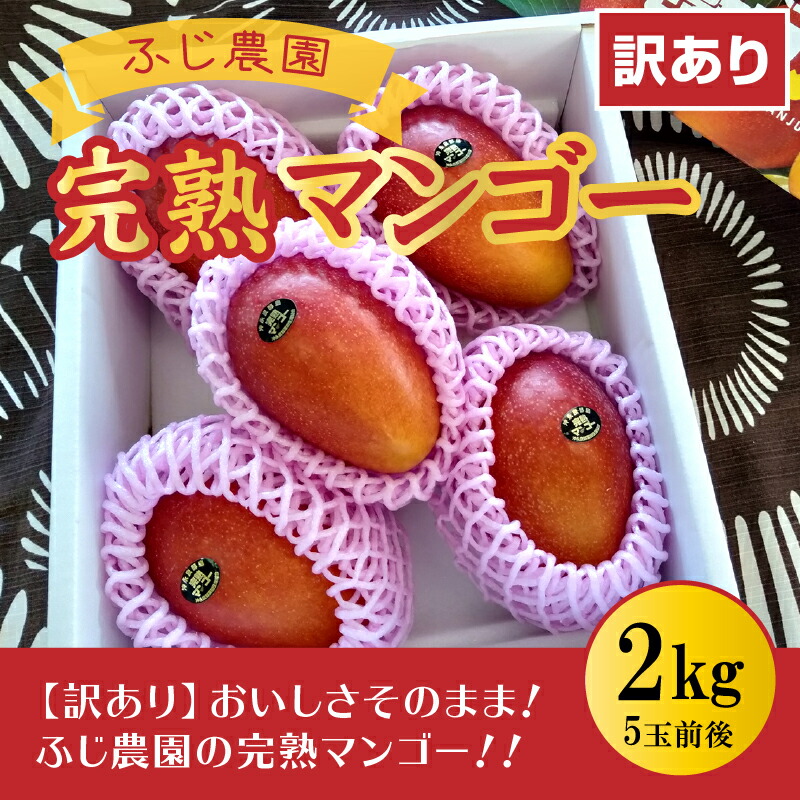 楽天市場 ふるさと納税 31 03 訳あり おいしさそのまま ふじ農園の完熟マンゴー 2kg 先行予約受付 鹿児島県知名町