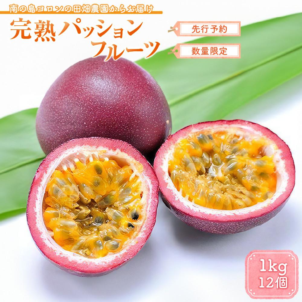 【ふるさと納税】≪2025年発送≫ 先行予約 完熟 パッションフルーツ 1.0kg ( 12個 ) 数量限定 与論島 田畑農園 | 先行受付 パッションフルーツ 南国フルーツ フルーツ 果物 くだもの 食品 人気 おすすめ 送料無料 鹿児島県 与論町 ヨロン 2025年6月上旬以降発送