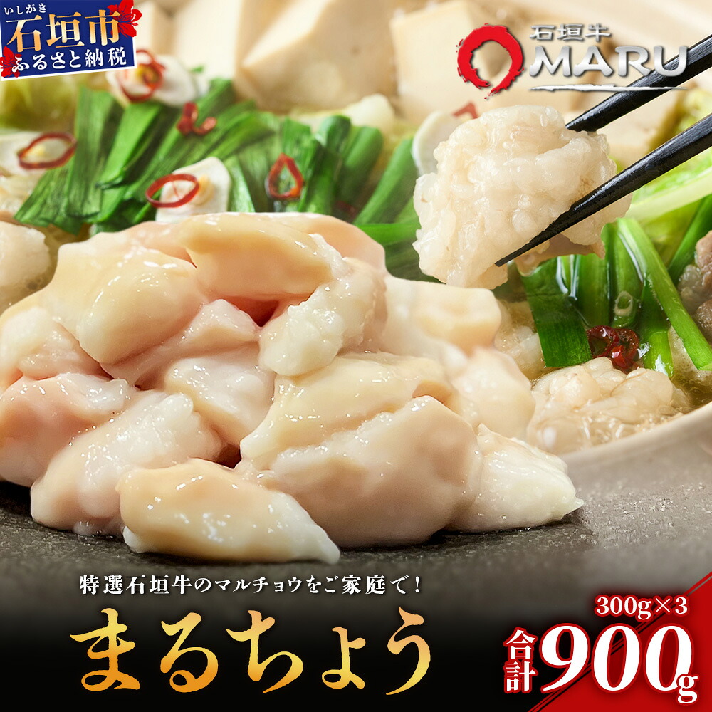 【ふるさと納税】 希少な特選石垣牛のホルモンをご家庭で！！マルチョウ300g&times;3パック | 沖縄 石垣 和牛 石垣牛 希少 特選 肉 ホルモン マルチョウ 冷凍 小分け | IM-13｜沖縄県石垣市