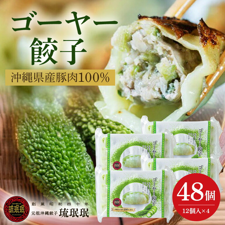 【ふるさと納税】【琉みんみん】沖縄県産ゴーヤー餃子 4パック 48個入り|沖縄県浦添市