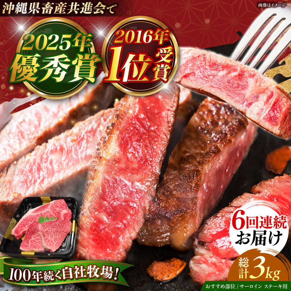 【ふるさと納税】【全6回定期便】【数量限定】沖縄和牛 佐渡山牛 サーロイン＆希少部位 ステーキ肉 500g 牛肉 和牛 サーロインステーキ 焼肉 赤身 沖縄市 / 肉のサブロー [BCBC015]