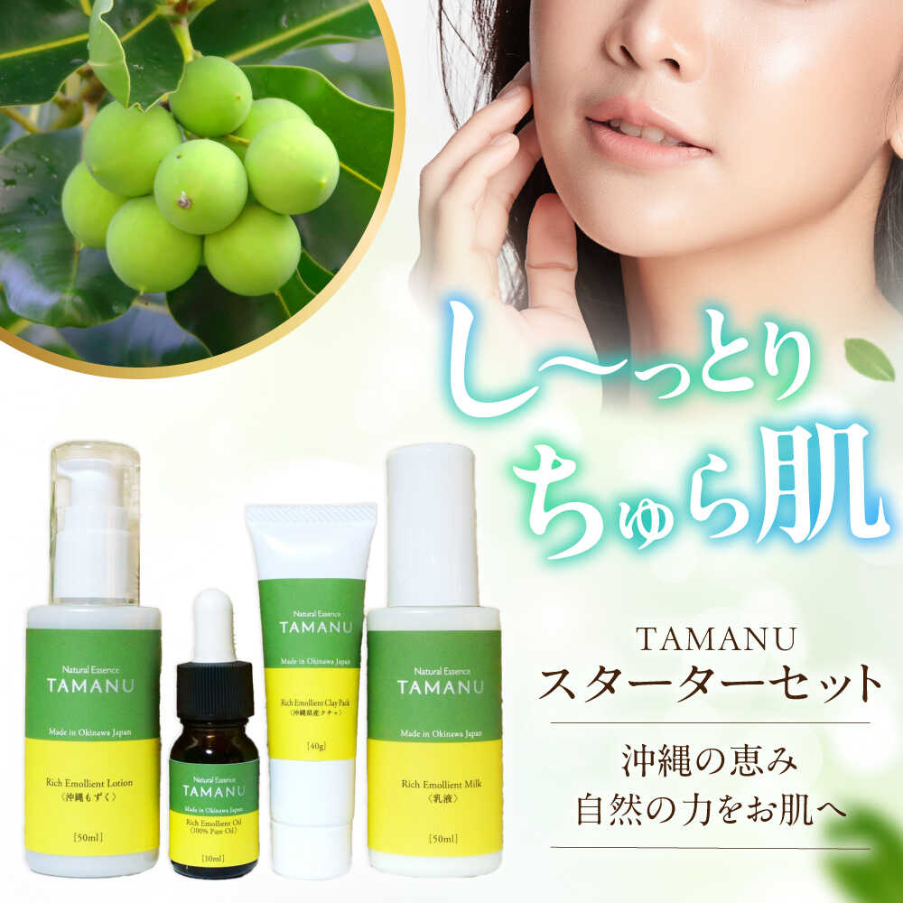 【ふるさと納税】Natural Essence TAMANU スターターセット エイジングケア スキンケア スキンケアセット 美容 ギフト 沖縄市 / 株式会社すまエコ [BCBJ010]