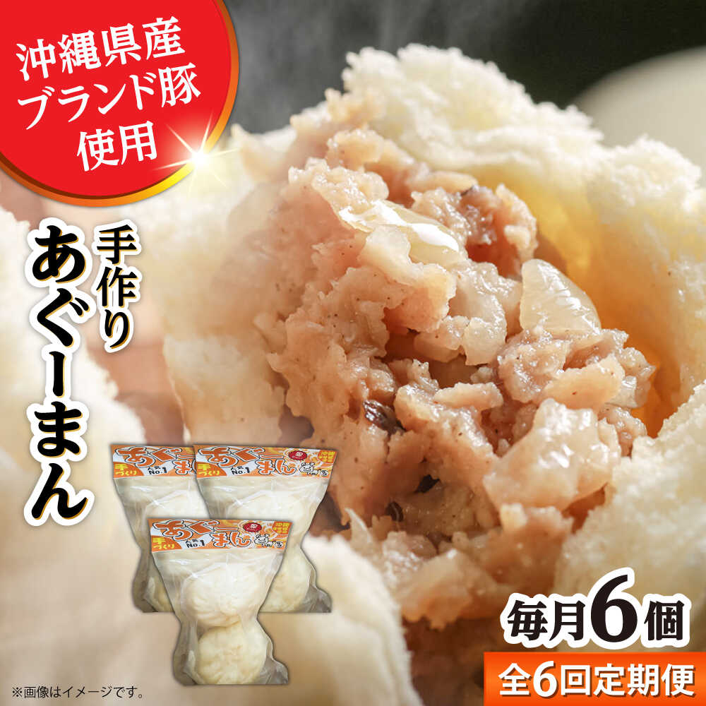 【ふるさと納税】【全6回定期便】あぐーまん 6個入り (2個入り×3P) 肉まん 豚まん 点心 お取り寄せ 冷凍 沖縄市 / 豚々茶舗[BCBL028]