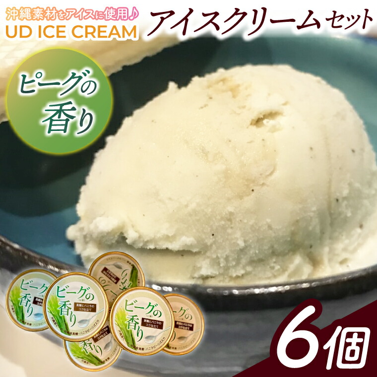 【ふるさと納税】ビーグの香り アイス アイスクリーム セット 6個 ( 1種 ) UD ICE CREAM 沖縄素材をアイスに使用(AN003)