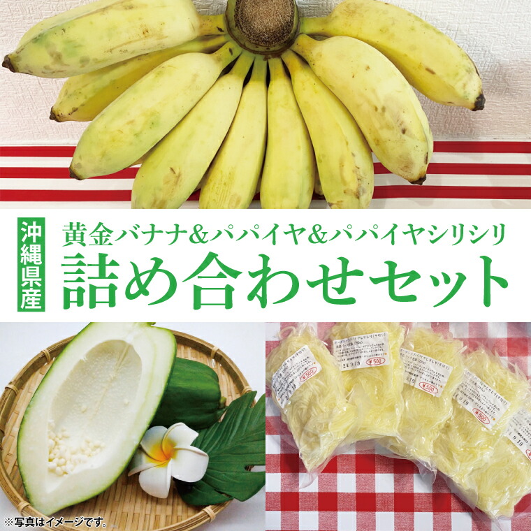 【ふるさと納税】黄金バナナ、パパイヤ、パパイヤシリシリ詰め合わせセット｜沖縄県 豊見城市 ふるさと納税 沖縄 フルーツ 果物 くだもの バナナ ばなな 黄金バナナ パパイヤ パパイヤシリシリ セット 詰め合わせ 南国 有機無農薬 おきなわ 沖縄フルーツ(CF003)