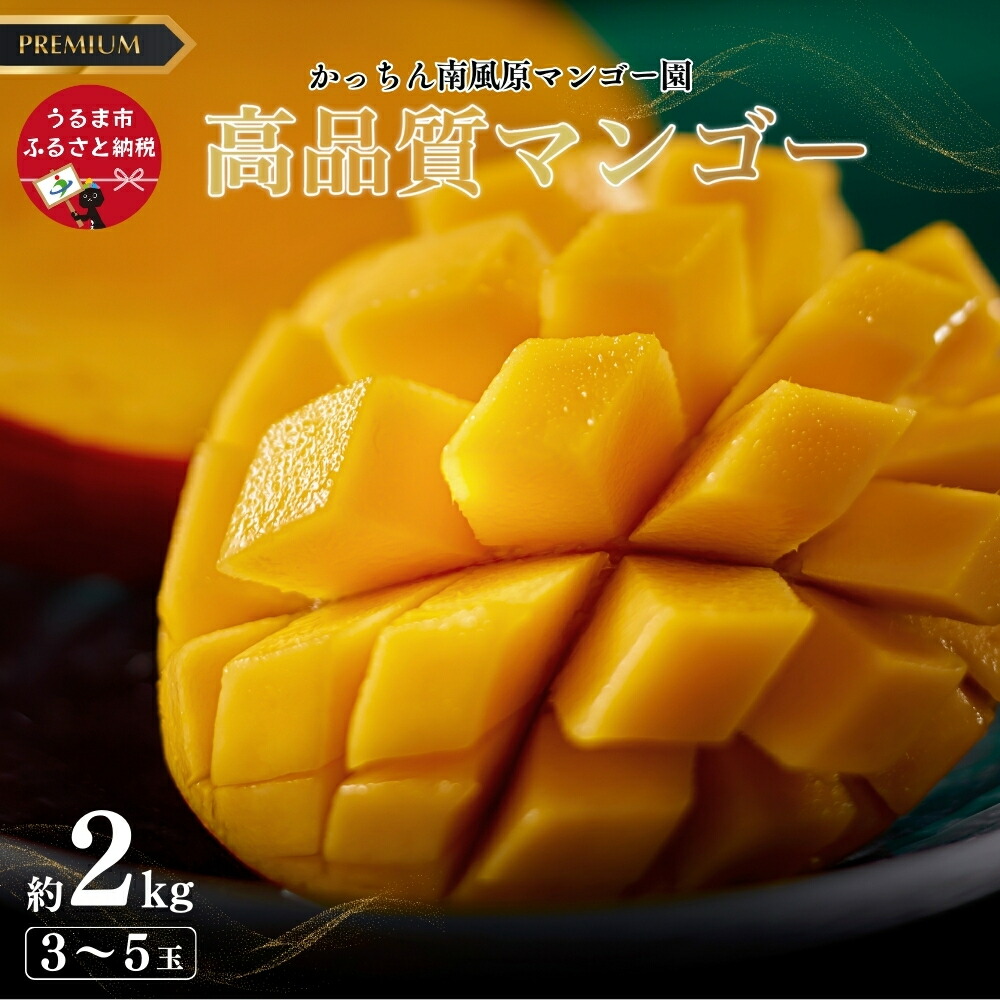 【ふるさと納税】高品質マンゴー　秀品　約2kg（3～5玉）【かっちん南風原マンゴー園】【2025年発送】　マンゴー　南国　沖縄　秀品　アップルマンゴー　2キロ　アーウィンマンゴー