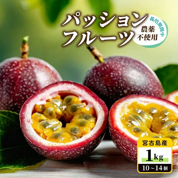 【ふるさと納税】宮古島産 パッションフルーツ 栽培期間中農薬不使用（1kg）(JH016）