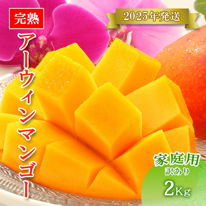 【ふるさと納税】【先行予約】＜2025年発送＞いらぶ島マンゴー園　宮古島産“完熟アーウィンマンゴー”《家庭用》2kg（HR05）