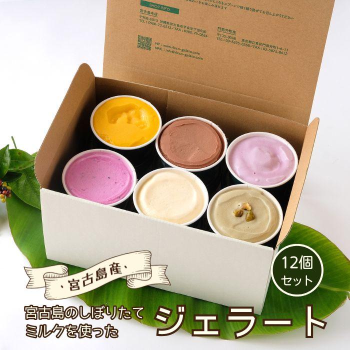 【ふるさと納税】[宮古島] 素材が輝く RICCOジェラート12個セット | トロピカル 夏ギフト お中元 夏 クリスマス アイス 詰め合わせ セット ジェラート おやつ お菓子 スイーツ 母の日（C101）｜沖縄県宮古島市