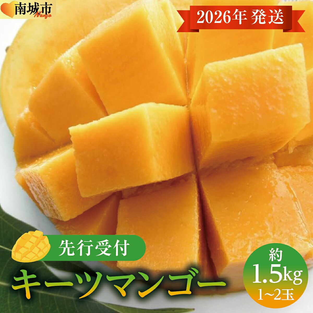 【ふるさと納税】(先行受付)【2026年発送】キーツマンゴー 南城市 約1.5kg (1～2玉) I キーツマンゴー きーつまんごー マンゴー まんごー トロピカルフルーツ フルーツ 贈答用 1.5kg 沖縄県 南城市 ふるさと納税 しろまファーム