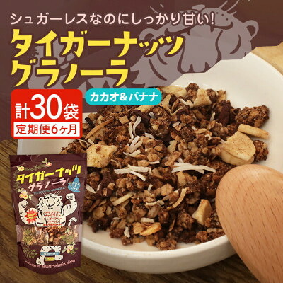 【ふるさと納税】【毎月定期便】タイガーナッツ グラノーラ(カカオ&バナナ) 100g×5袋全6回【4063155】