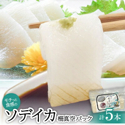 【ふるさと納税】モチっとした新食感!ソデイカ柵真空パック 200～250g×5本【配送不可地域：離島】【1483967】