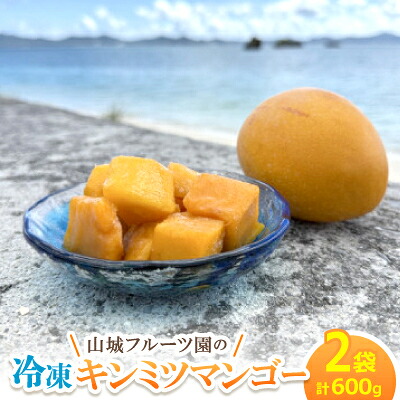 【ふるさと納税】今帰仁産 山城フルーツ園の冷凍キンミツマンゴー 600g(300g&times;2パック)【配送不可地域：離島】【1662751】｜沖縄県今帰仁村