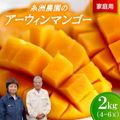 【ふるさと納税】【先行予約・2026年7月から順次発送・家庭用】糸洲農園のアーウィンマンゴー2kg(4～6玉)【配送不可地域：離島】【1694624】