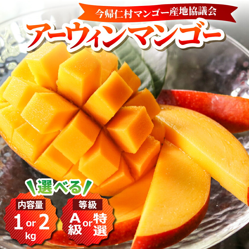 【ふるさと納税】【2026年6月下旬から順次発送】今帰仁産の完熟アップルマンゴー1kg～2kg(A級/特選)【配送不可地域：離島】【G4014730】｜沖縄県今帰仁村