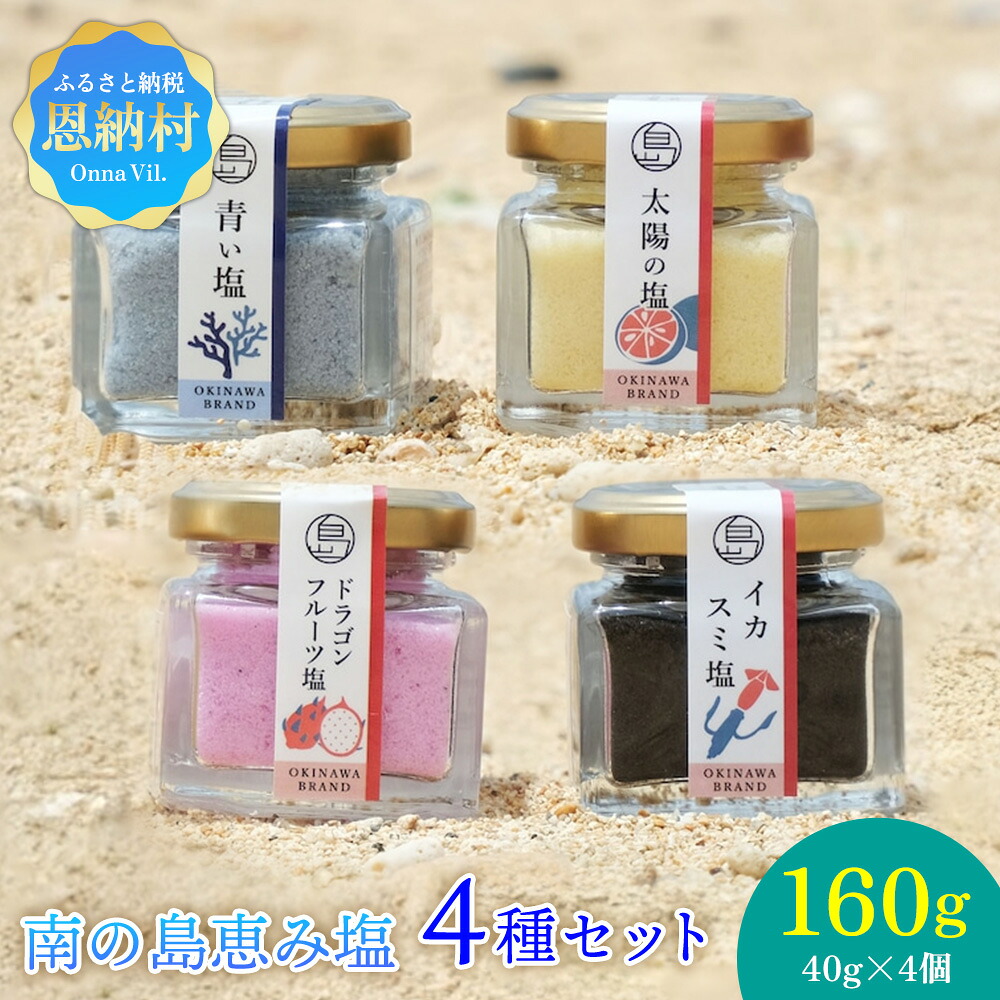 【ふるさと納税】南の島恵み農園 南の島恵み塩4種セット 160g(40g×4個)