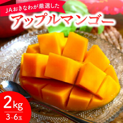 【ふるさと納税】【2026年6月から順次発送・化粧箱】JAおきなわが厳選したアップルマンゴー2kg(3～6玉)【配送不可地域：離島】【1681769】
