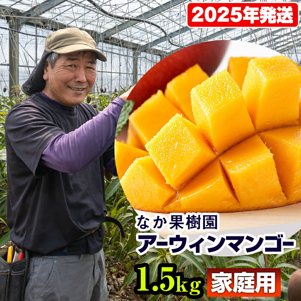 【ふるさと納税】【2025年発送】なか果樹園　家庭用　アーウィンマンゴー1.5kg