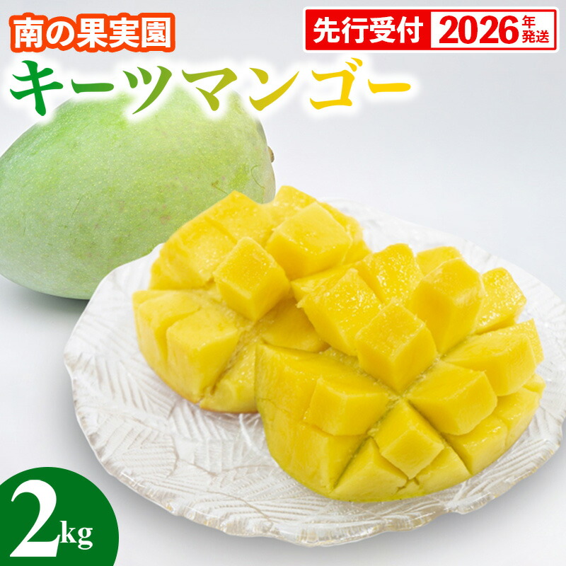 【ふるさと納税】【先行受付】【2026年発送】南の果実園 キーツマンゴー 2kg（2～4玉） - 先行予約 沖縄 産地直送 南国フルーツ 旬の味覚 沖縄県産 国産マンゴー 希少種 季節の果物 沖縄県 八重瀬町 16,800円