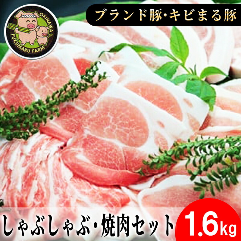 【ふるさと納税】沖縄★ブランド豚キビまる豚★合計1,600g しゃぶしゃぶ・焼肉セット - 豚肉 小分け 200gずつ 1.6kg モモ肉 焼肉 ウデ肉 しゃぶしゃぶ 人気 豚しゃぶ スライス 沖縄 ブランド豚 沖縄県 八重瀬町