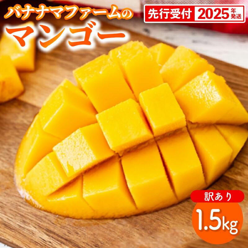 【ふるさと納税】【先行受付】【2025年発送】バナナマファーム（訳あり）マンゴー約1.5kg（３～６玉）