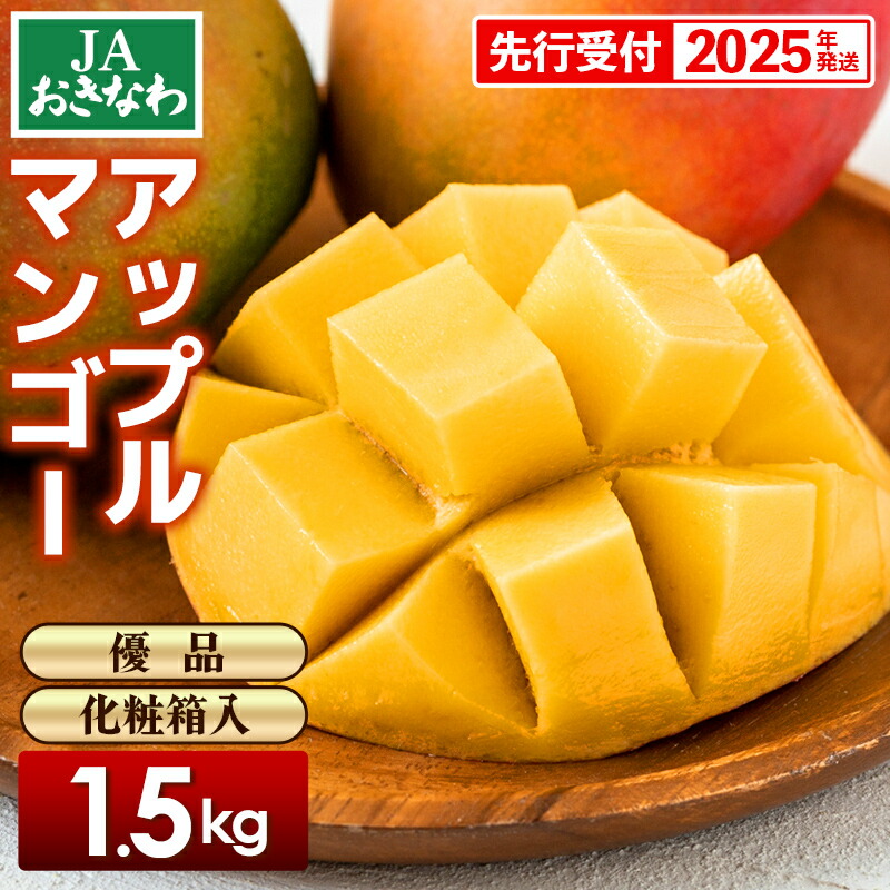 【ふるさと納税】【化粧箱入】【先行受付・2025年発送】JAおきなわの産直アップルマンゴー約1.5kg【優品】