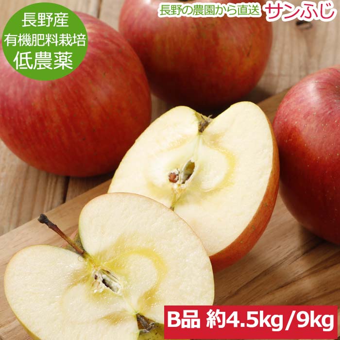 楽天市場】【全額返金】減農薬 サンふじ りんご 訳あり 約4. 5〜9kg C