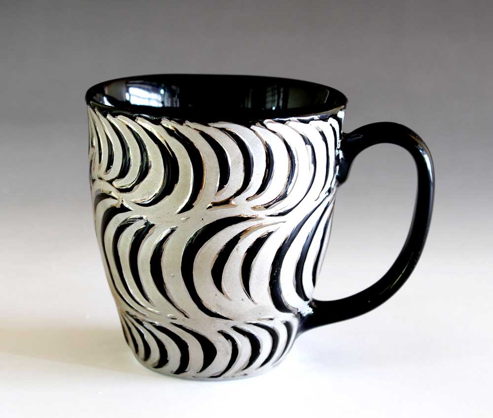 有田焼 為来り工芸 総手書き天目釉プラチナ色取り水筋鯉イラストマッグセラミック出産家 藤井錦彩 作 Odeftg Com