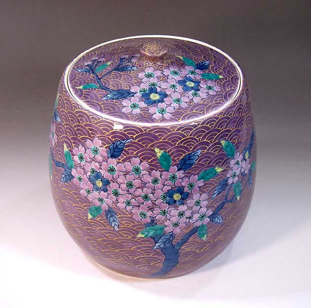 有田焼 染錦金彩鉄線花絵飾り沈香壺｜陶芸作家 藤井錦彩 作 早期予約・新じゃが 通販