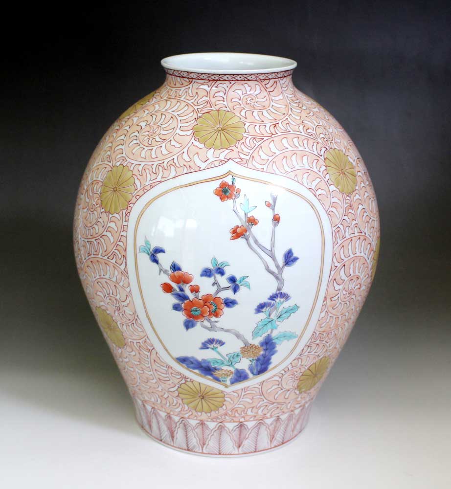 楽天市場】伊万里焼 魯山窯 花鳥絵 特大花瓶 : Gracious